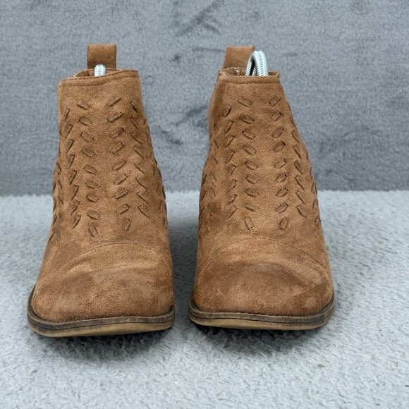 Billabong Cutting Loose Ankle Boots Womens 10 Brown Suede Western Block Heel - Picture 2 of 13